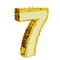 Gold Foil Number 7 Pinata for 7th Birthday Party Supplies, Anniversary Celebration (Small, 16 x 3 x 11.5 In)